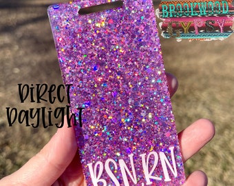 Badge Buddy,Nurses Badge Buddy,Pink Glitter Badge Buddy,Custom Badge Buddy,Glitter Badge Buddy,ID Badge Buddy,ID Tag Accessories