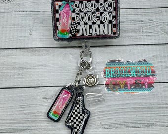 Suspect Runs On,Lightening Bolt,Nurses Badge Reel,Cute Badge Reel,Energy Drink Badge Reel,Strawberry Sunrise Badge Reel,Retractable Reel