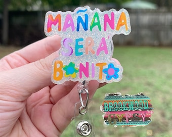 Cute Badge Reel,Medical Badge Reel,Nurses Badge Reel,Glitter Badge Reel,Spanish Badge Reel,Nurses Gift,Badge Reel,Retractable Badge Reel