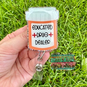 Pharmacy Badge reel,Pharmacology Badge Reel,Pharmacist Badge reel, Medical Badge Reel, Pill Bottle Badge Reel,Glitter Badge Reel