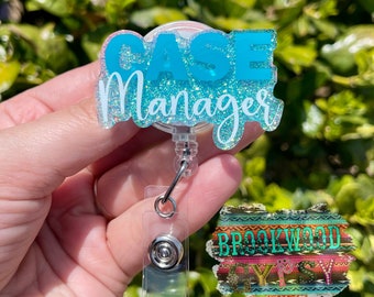 Case Manager Badge Reel,Case Worker Badge Reel, Nurses Badge Reel, Medical Badge Reel,Glitter Badge Reel,hospital case manager badge reel