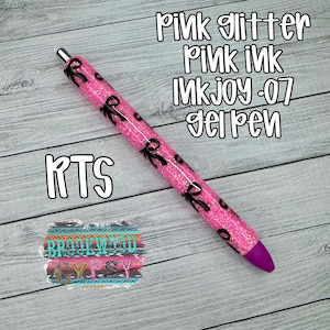 Glitter Pens,Coquette Bow Pen,Glitter Gel Pen,Ink Joy Pens,Custom Glitter Pens,Nurses Pen,Teachers Pen,Office Gel Pens,Coquette Bows