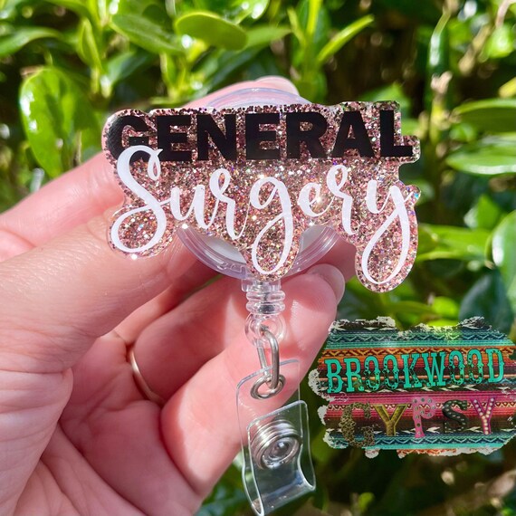 General Surgery Badge Reel,glitter Badge Reel,surgery Badge Reel