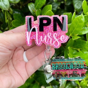 LPN Nurse Badge Reel,LPN Nurse Gift,Nurses Badge Reel,Licensed Practical Nurse Badge Reel,LPN Nurse,Glitter Badge Reel, Medical Badge Reel