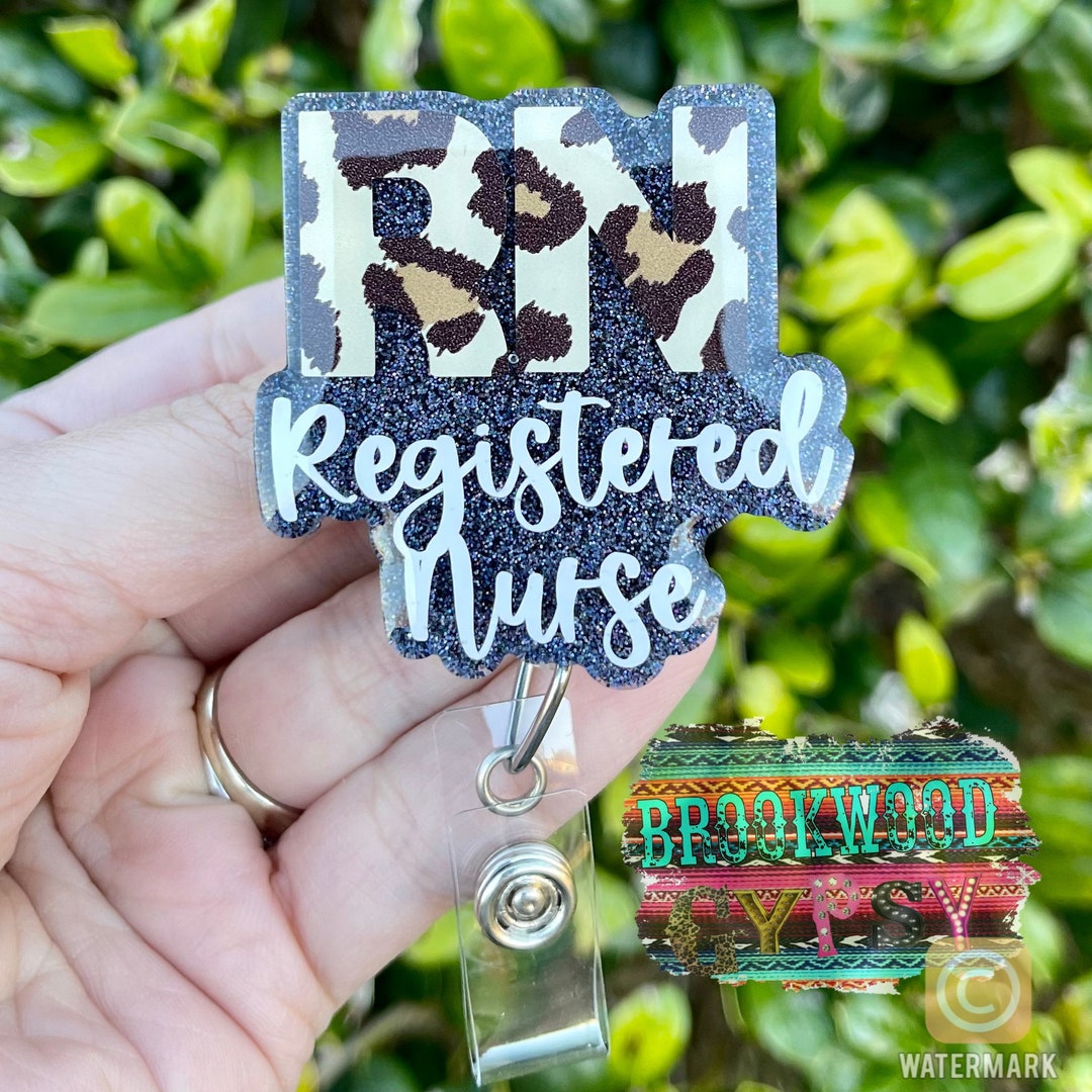 RN Badge Reelregistered Nurse Badge Reelnurse Badge Reel Etsy
