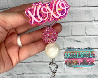 Valentines Badge Reel,Nurses Badge Reel,Heart Badge Reel, Medical Badge Reel,Valentines Gift,Valentines Day Badge Reel,Pink Badge Reel