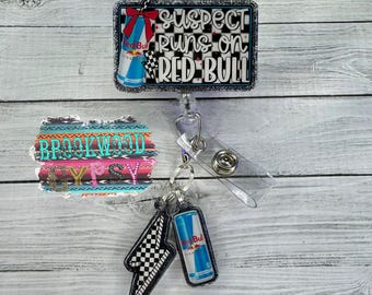 Suspect Runs On,Lightening Bolt,Nurses Badge Reel,Cute Badge Reel,Energy Drink Badge Reel,Drink Badge Reel,Girly Badge,Retractable Reel