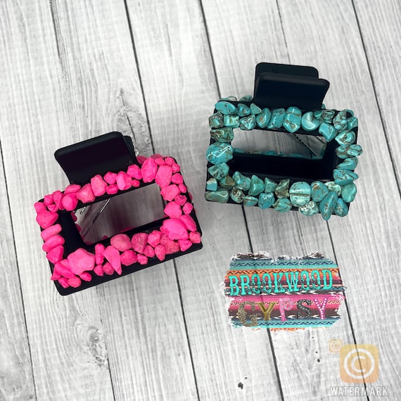 Turquoise Hair Clip,Turquoise Hair Accessory,Hair Clip,Small Claw Clip,Turquoise Accessories,Western Hair Clip,Western Accessory,Small Clip
