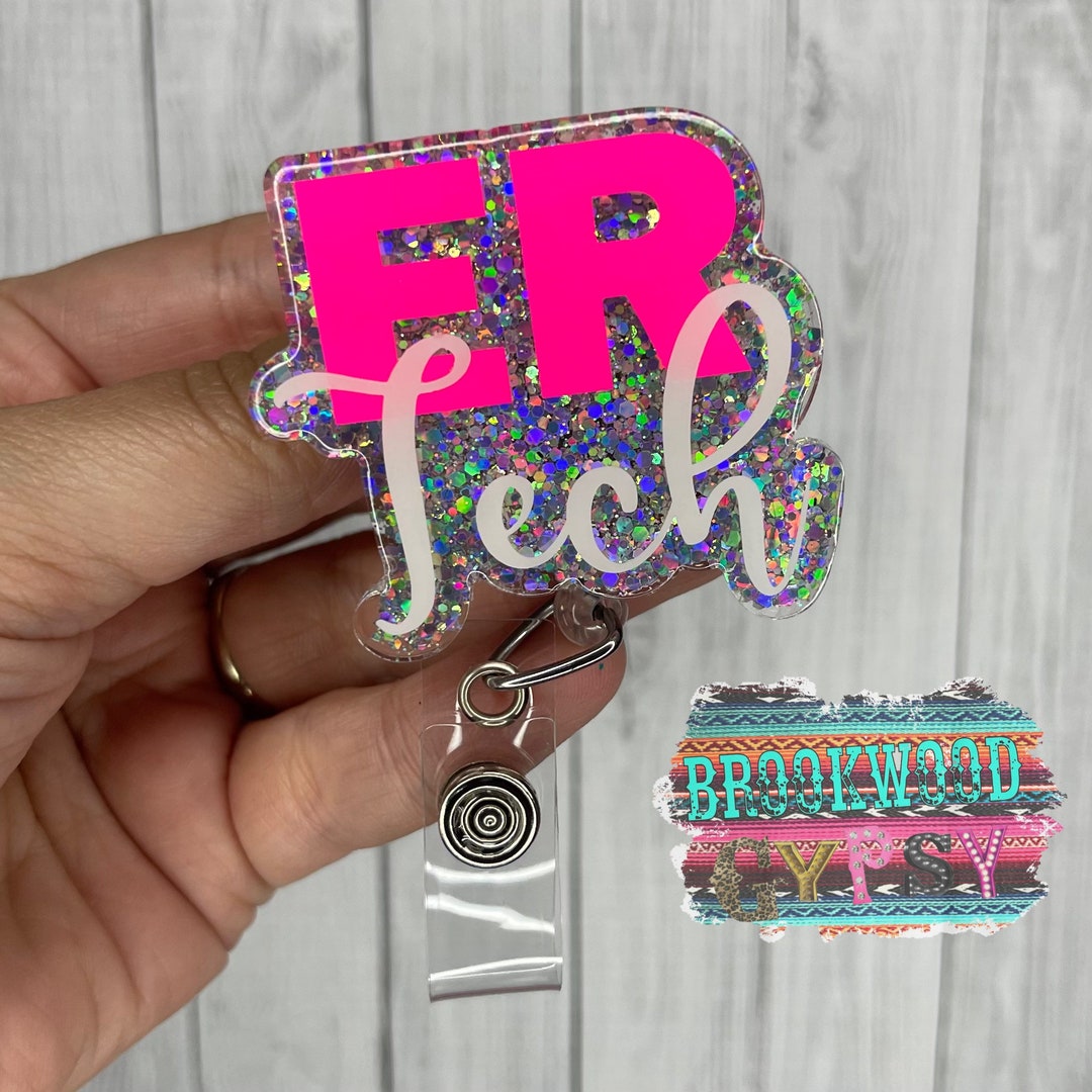 ER Tech Badge Reel,emergency Room Tech Badge Reel, Tech Badge Reel