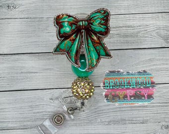Coquette Bow Badge Reel,Girly Badge Reel,Nurses Badge,Badge Reel,Bow Badge Reel,Coquette Badge Reel,Coquette Bow,Turquoise Badge Reel