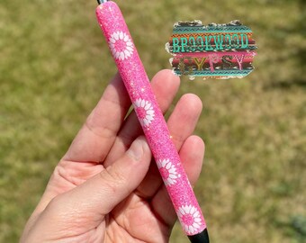 Glitter Pens,Flower Pen,Glitter Gel Pen,Ink Joy Pens,Custom Glitter Pens,Nurses Pen,Teachers Pen,Refillable Gel Pen,Personalized Glitter Pen