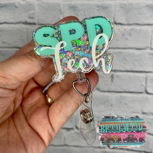 SPD Tech Badge Reel,Sterile Processing Tech Badge Reel,Medical Badge Reel,Nurses Badge Reel,SPT Badge Reel,Personalized Badge Reel,