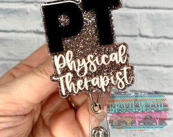 Physical Therapy Badge Reel,Physical Therapist Badge Reel,Therapy Badge Reel,PT Badge Reel, Medical Badge Reel, Personalized Badge Reel
