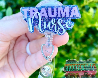 Trauma Badge Reel,Medical Badge Reel,Trauma Nurse Badge Reel,Trauma Aid,Trauma Hospital Badge Reel,Nurses Badge Reel,Glitter Badge Reel