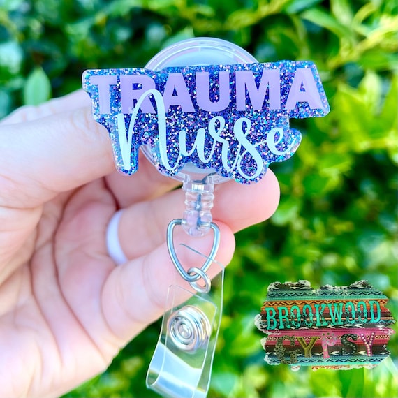 Trauma Badge Reel,Medical Badge Reel,Trauma Nurse Badge Reel,Trauma  Aid,Trauma Hospital Badge Reel,Nurses Badge Reel,Glitter Badge Reel