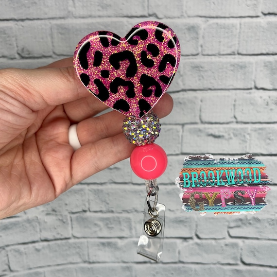 Valentines Badge Reel,Nurses Badge Reel,Heart Badge Reel, Medical Badge  Reel,Valentines Gift,Valentines Day Badge Reel,Pink Badge Reel