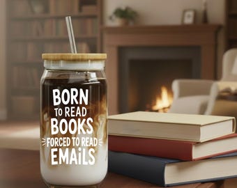 Nacido para leer Libro Obligado a leer correos electrónicos Puede vidrio