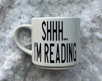 Tazas, jarros y marcapáginas para niños: Lectura divertida para niños, Shhh… estoy leyendo, Ratón de biblioteca, Solo un capítulo más