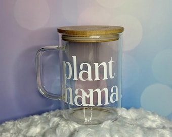 Taza de café de vidrio Plant Mama