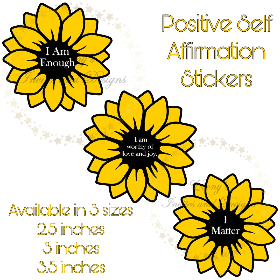 Self Affirmation Stickers Affirmation Stickers Empowerment Etsy