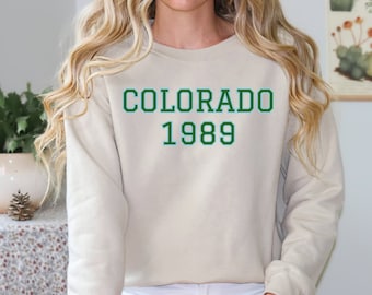 Colorado Crewneck, Regalo de Colorado, City Crewneck, Sudadera con capucha de moda, Ropa de Colorado, Linda sudadera de invierno, Regalo para ella, Sudadera unisex