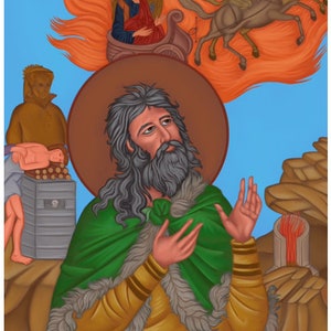 Prophet Elijah and the Chariot of Fire Icon