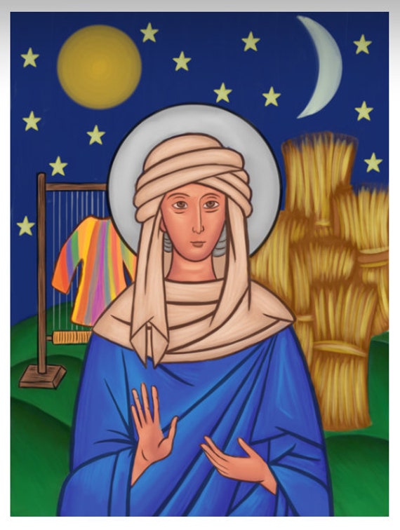 Matriarch Rachel and Josephs Dreams Digital hand drawn Byzantine Icon