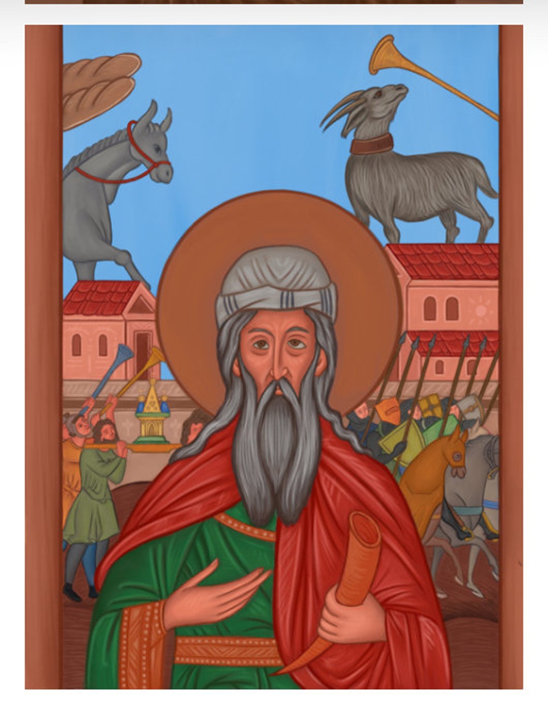 Prophet Samuel and the Anointing of the King Digital Hand Drawn ...
