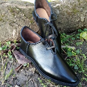 Medieval "constance" shoes 14th century, historical reconstruction