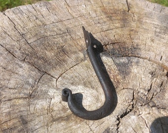 Wall hook, coat rack, tea towel holder, handcrafted wrought iron