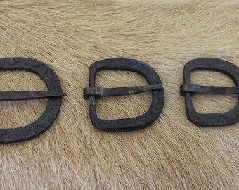 medieval decorated wrought iron buckle