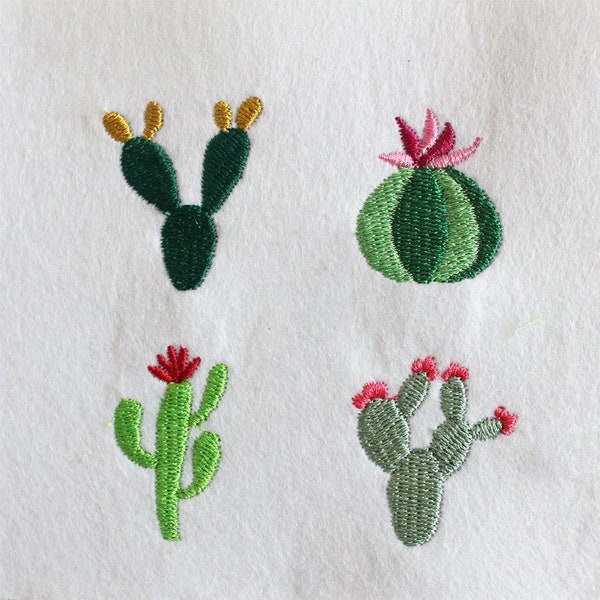 5 Sizes-Mini Cactus--Machine Embroidery Design Set--Instant download