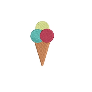 9 Größen--Mini Eistüte--Maschinenstickerei--Sofort-Download