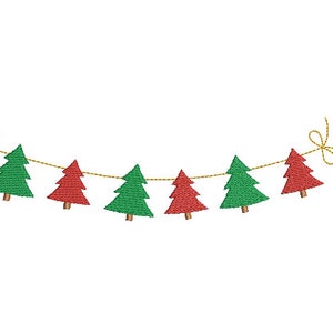 Christmas Tree Border--Machine Embroidery Design