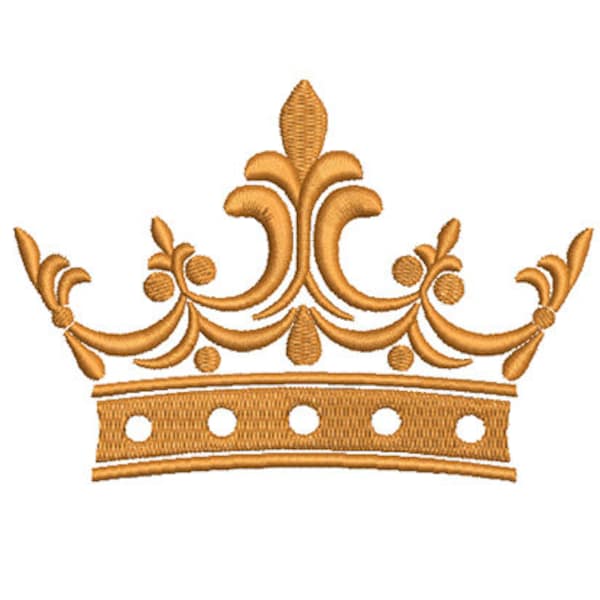 9 Sizes--Royal Crown--Machine Embroidery Design