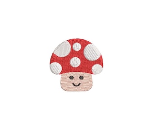 10 Sizes--Mini Mushroom--Machine Embroidery Design--Instant download