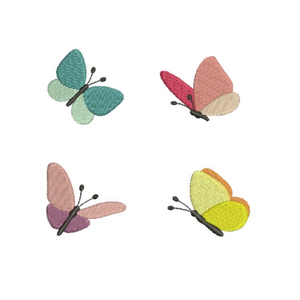 6 Tailles-Mini Butterfly--Machine Embroidery Design Set--Téléchargement instantané