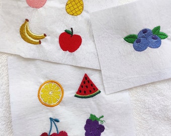 7 Sizes--Mini Vegetables and Fruits -- Machine Embroidery Design Set