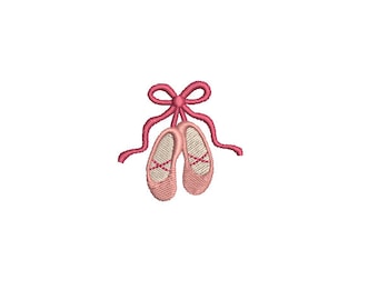 11 Sizes-Mini Ballet Shoes --Machine Embroidery Design--Instant download