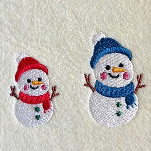 Mini muñeco de nieve (8 tamaños) - Diseño de bordado a máquina - Descarga instantánea