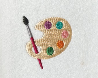 7 tailles--Mini palette avec pinceau--motif de broderie Machine--téléchargement instantané