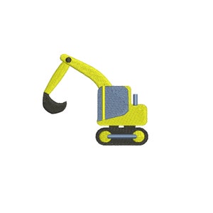 6 Sizes--Mini Excavator--Machine Embroidery Design--Instant download