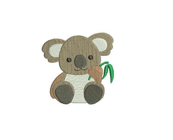 Koala Machine Embroidery Design | Etsy
