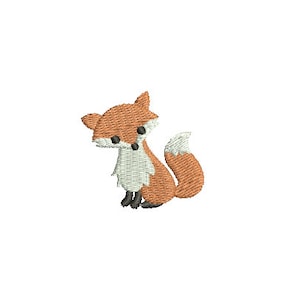Mini Fox- Machine Embroidery Design