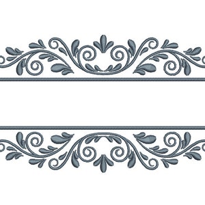 Flourish Border - Maschinenstickerei Design - Sofort download