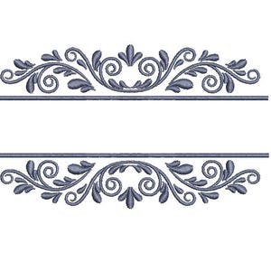 Flourish Border - Maschinenstickerei Design - Sofort download