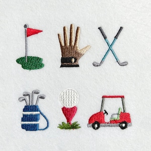 8 Sizes--Mini Golf--Machine Embroidery Design Set
