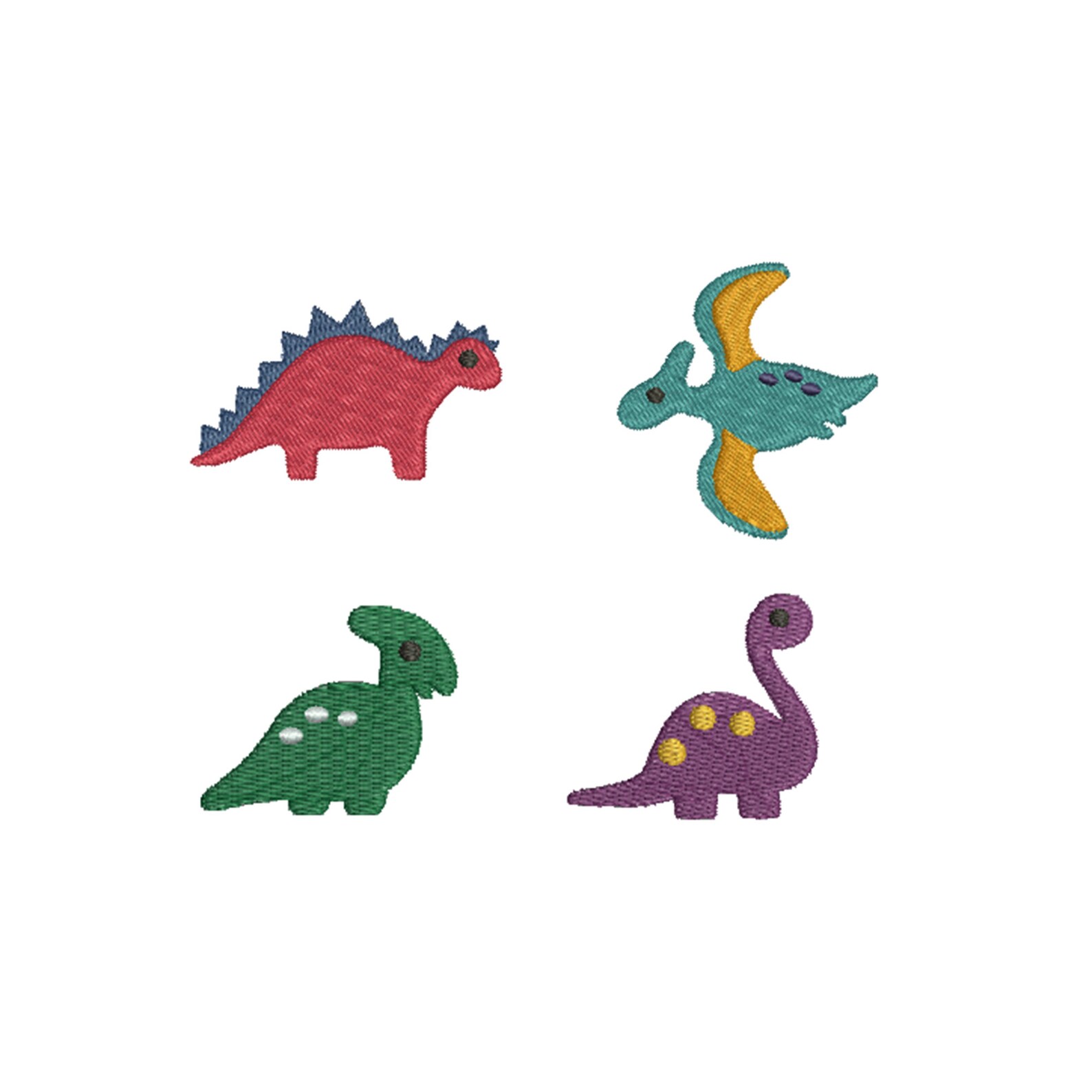10 Sizes-mini Dinosaur--machine Embroidery Design Set--instant Download ...