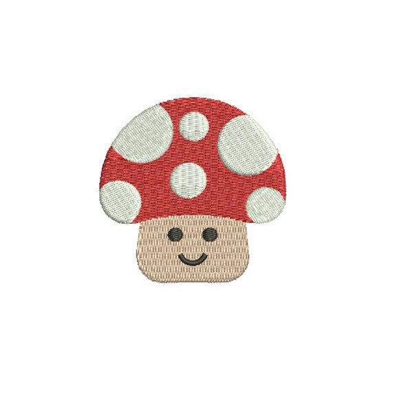 10 Sizes--Mini Mushroom--Machine Embroidery Design--Instant download