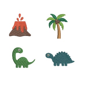 10 Sizes-Mini Dinosaur--Machine Embroidery Design Set--Instant download